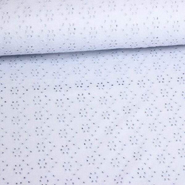 Tissu jersey broderie lavande