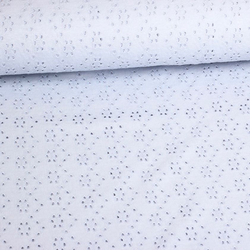 Tissu jersey broderie lavande