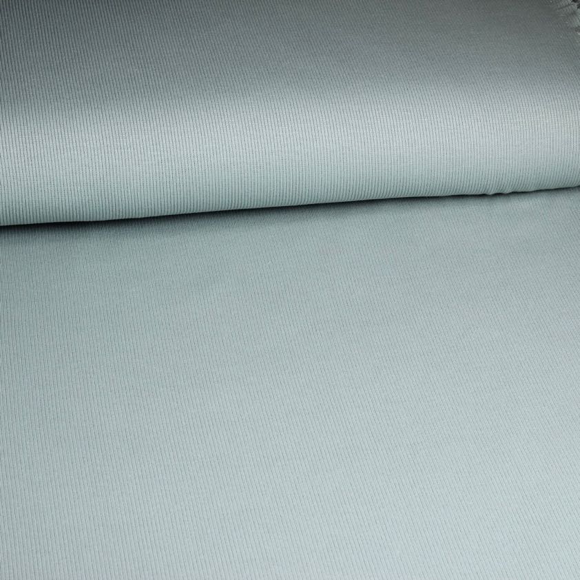 Tissu jersey côtelé coton vert vintage