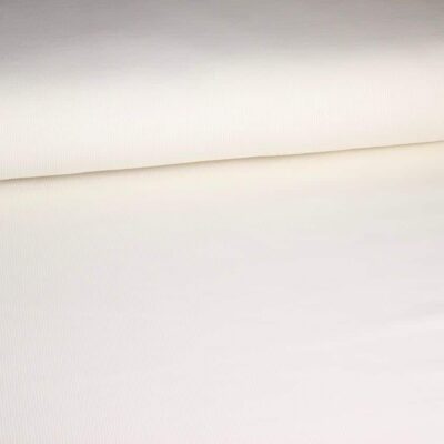 Tissu jersey côtelé coton off white