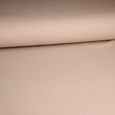 Tissu rib jersey coton beige