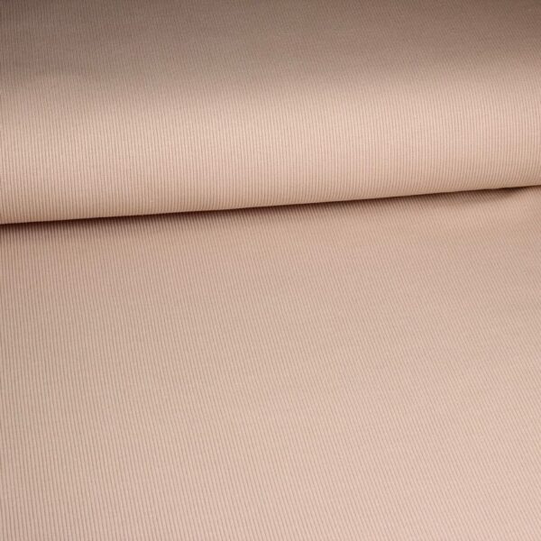 Tissu rib jersey coton beige
