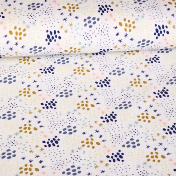 Tissu hydrophile coton bébé doodle