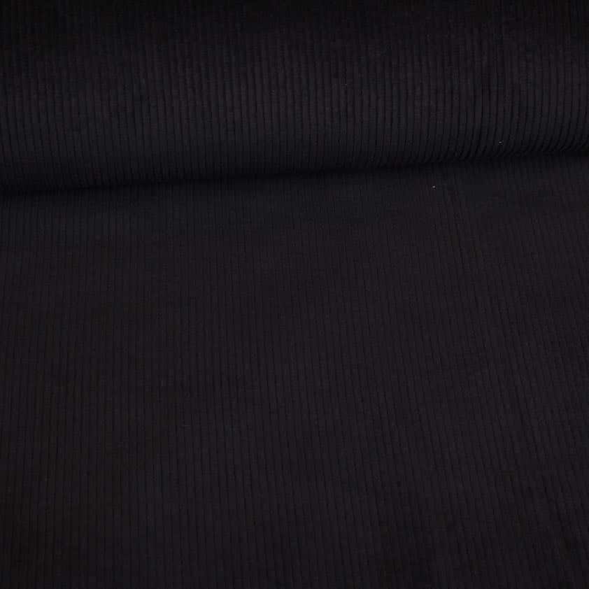 Tissu corduroy noir