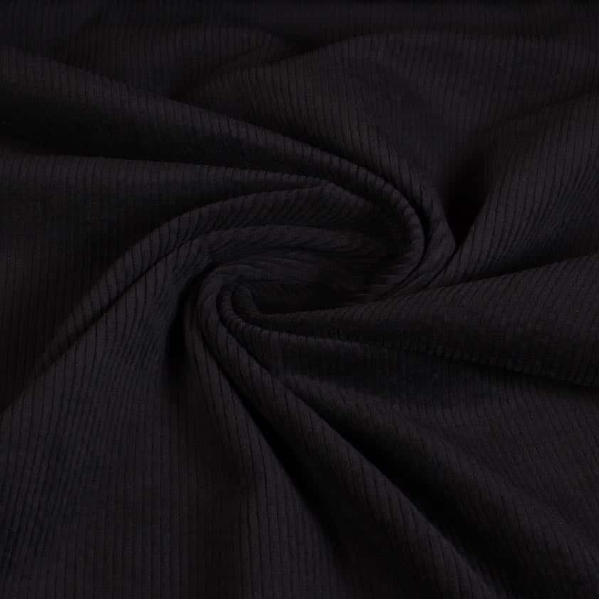 Tissu corduroy noir