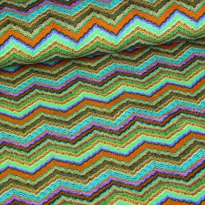 Tissu jersey tricot motif zigzag numérique