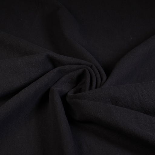 Tissu lin stone washed noir