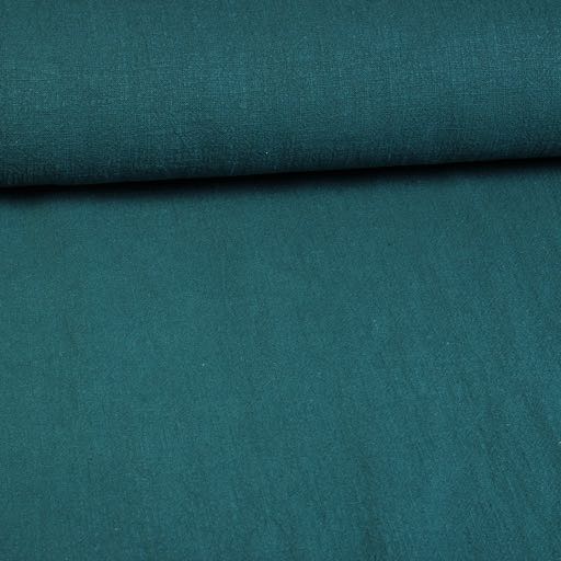Tissu lin stone washed petrol