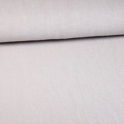 Tissu lin stone washed gris clair