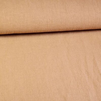 Tissu lin stone washed taupe