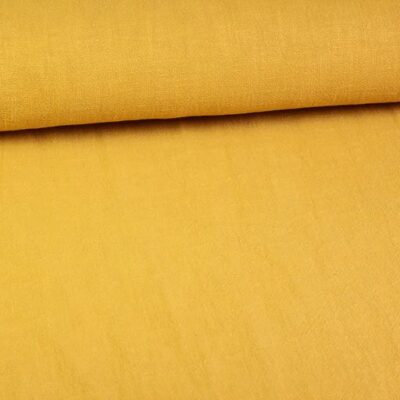 Tissu lin stone washed ocre