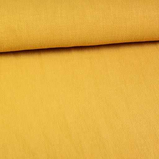 Tissu lin stone washed ocre