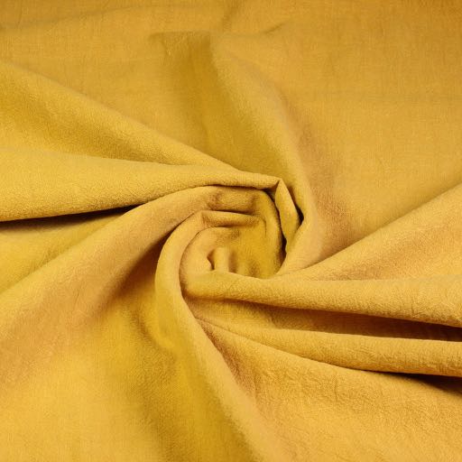 Tissu lin stone washed ocre