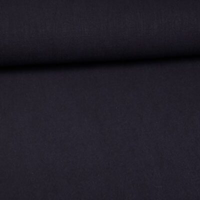 Tissu lin stone washed bleu foncé