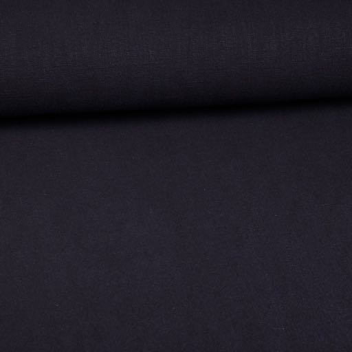 Tissu lin stone washed bleu foncé