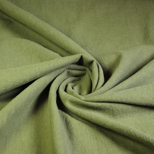 Tissu lin stone washed kaki