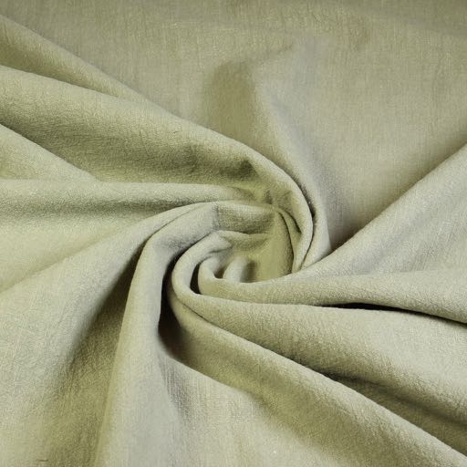 Tissu lin stone washed vert ancien