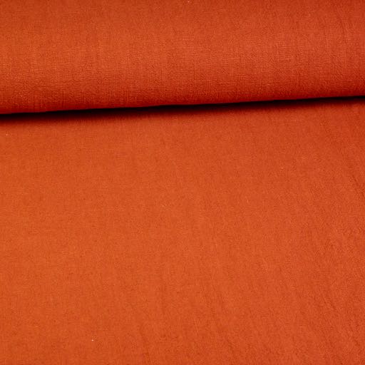 Tissu lin stone washed rouille