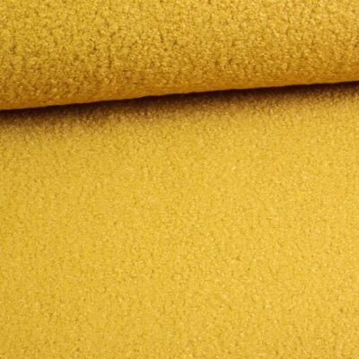 Tissu bouclé ocre