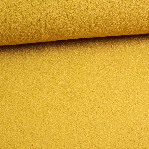 Tissu bouclé ocre