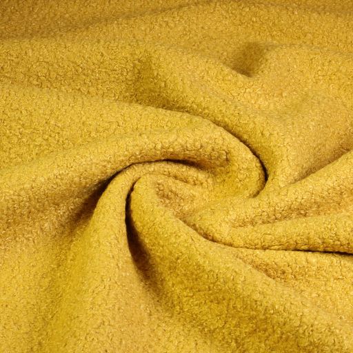 Tissu bouclé ocre