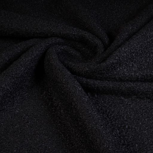 Tissu bouclé noir