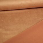 Scuba suede stof camel