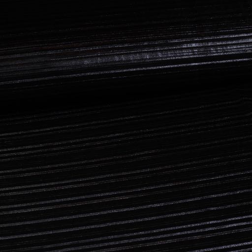 Tissu plissé jersey stretch métallisé noir