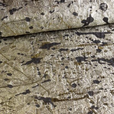 Tissu brocart métallisé gold