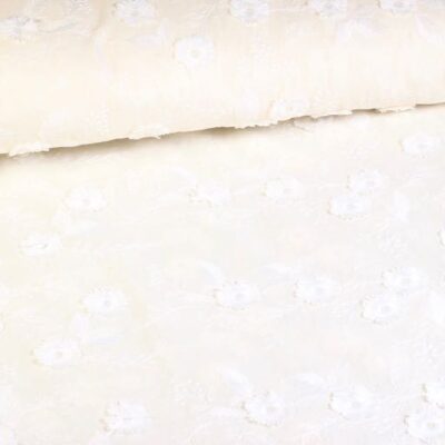 Tissu Catchy broderie bloem ecru