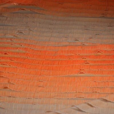 Tissu plissé 4 way stretch orange