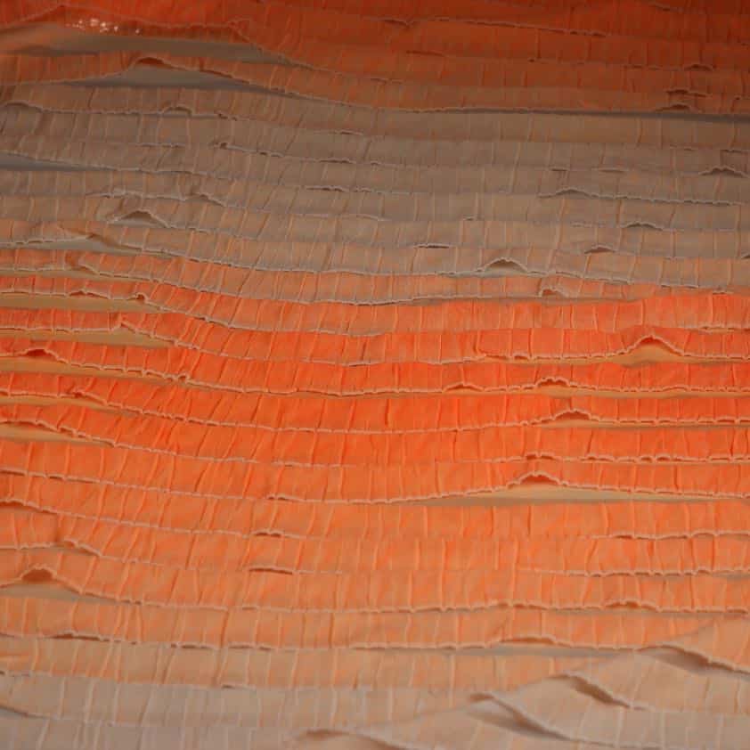 Tissu plissé 4 way stretch orange
