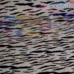 Imitatiebont wit multicolor foil streep