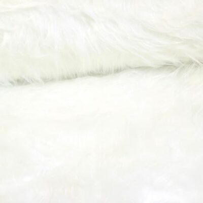 Tissu imitation fourrure blanc poils longs