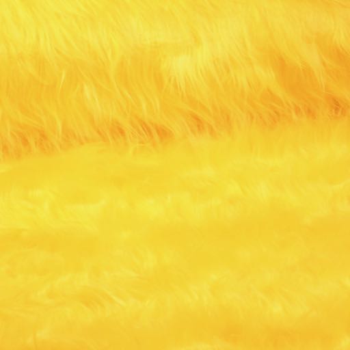 Tissu fausse fourrure longue jaune