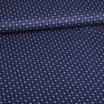 Poplin stof stropdas navy