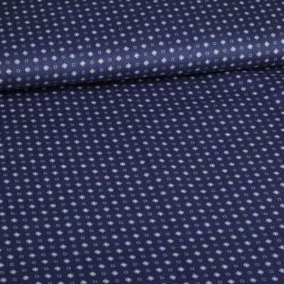 Tissu popeline cravate marine