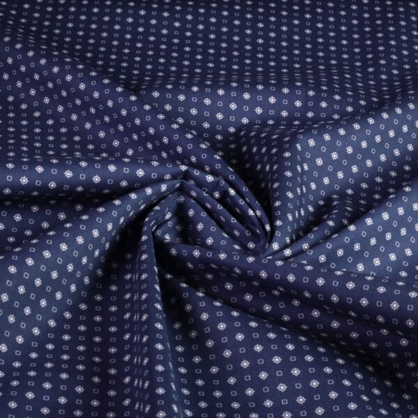 Tissu popeline cravate marine