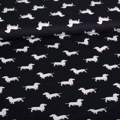Tissu coton teckel