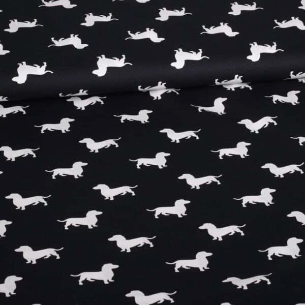 Tissu coton teckel