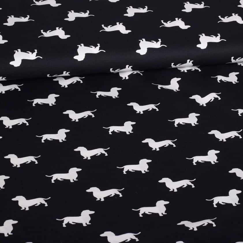 Tissu coton teckel