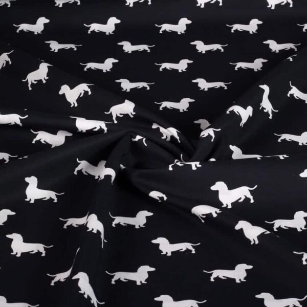 Tissu coton teckel
