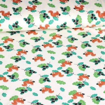 Tissu tricot écureuil