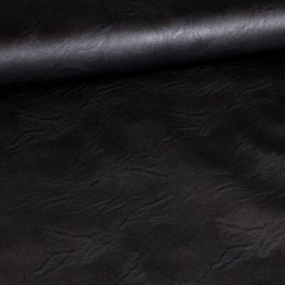 Tissu faux cuir noir