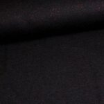 Jersey stretch zwart/glitter rood