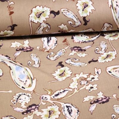 Tissu crêpe viscose écru