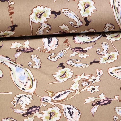 Tissu crêpe viscose écru