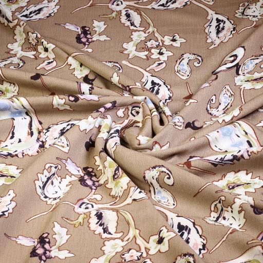 Tissu crêpe viscose écru