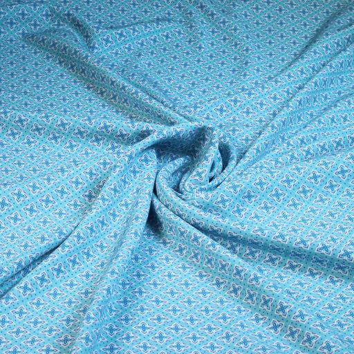 Tissu damassé viscose fleurs
