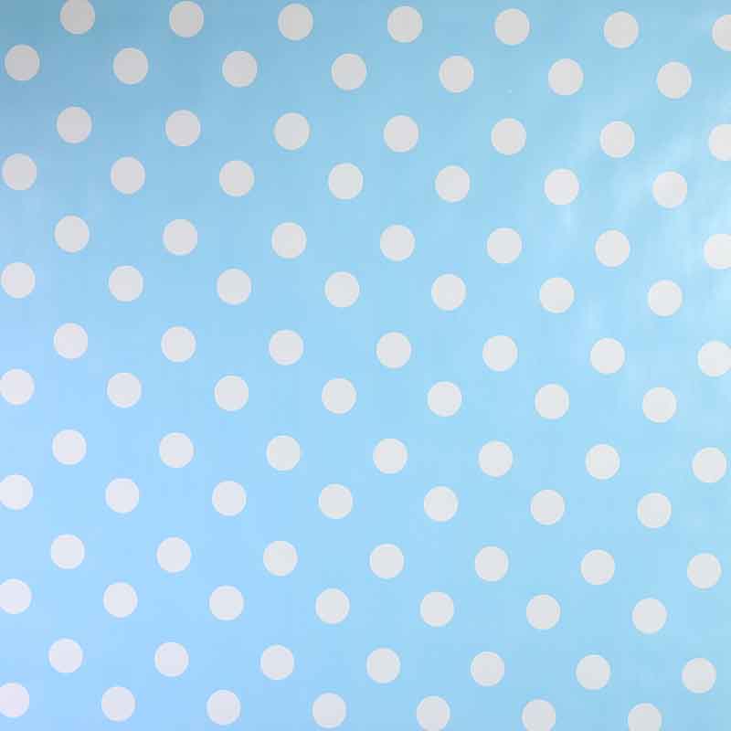 Tissu Tafelzeil Deluxe Point 2 cm bleu clair
